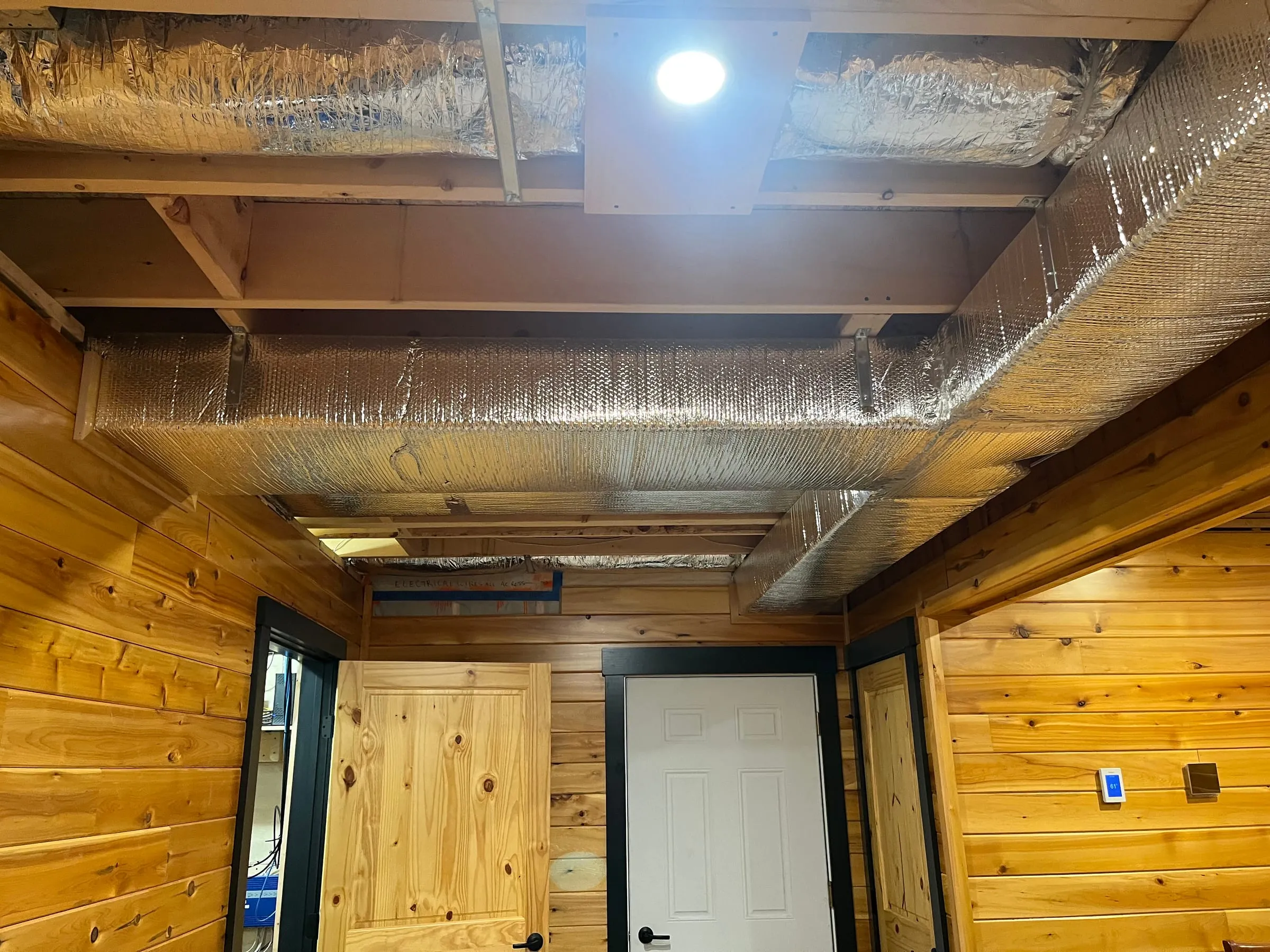 Completed boiler and radiant heat piping work